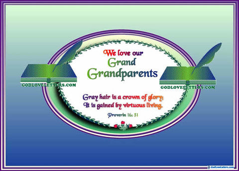 God's Loveletters --we love our Grandparents