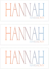 A REWARD FOR DONATIONS -- FIRST NAMES: FEMALE: "H, I"