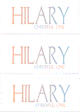 A REWARD FOR DONATIONS -- FIRST NAMES: FEMALE: "H, I"