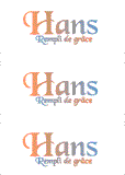 A REWARD FOR DONATIONS -- FIRST NAMES: FRENCH: "H, I"