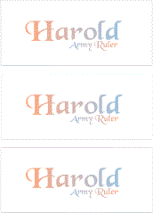 A REWARD FOR DONATIONS: FIRST NAME: MALE "H, I"