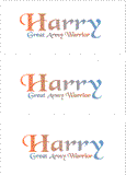 A REWARD FOR DONATIONS: FIRST NAME: MALE "H, I"