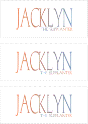 A REWARD FOR DONATIONS -- FIRST NAMES: LETTER "J"