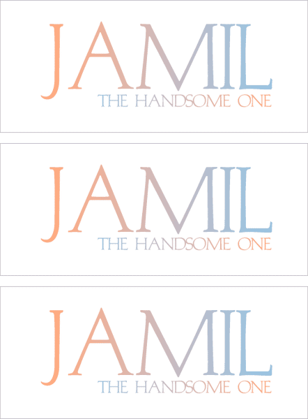 A REWARD FOR DONATIONS -- FIRST NAMES: LETTER "J"