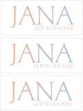 A REWARD FOR DONATIONS -- FIRST NAMES: LETTER "J"