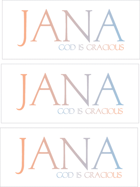 A REWARD FOR DONATIONS -- FIRST NAMES: LETTER "J"