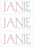 A REWARD FOR DONATIONS -- FIRST NAMES: LETTER "J"