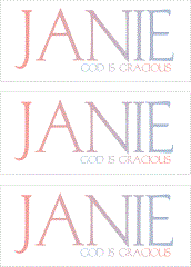 A REWARD FOR DONATIONS -- FIRST NAMES: LETTER "J"