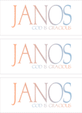 A REWARD FOR DONATIONS -- FIRST NAMES: LETTER "J"
