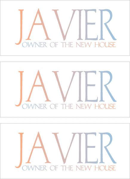 A REWARD FOR DONATIONS -- FIRST NAMES: LETTER "J"