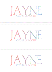 A REWARD FOR DONATIONS -- FIRST NAMES: LETTER "J"