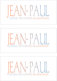 A REWARD FOR DONATIONS -- FIRST NAMES: LETTER "J"