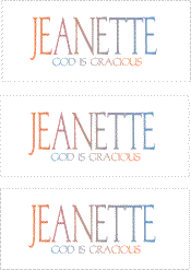 COMPATIBLE NAMES -- REWARD FOR DONATIONS: LETTER "J"