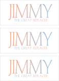 A REWARD FOR DONATIONS -- FIRST NAMES: LETTER "J"