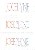 A REWARD FOR DONATIONS -- FIRST NAMES: LETTER "J"