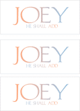 A REWARD FOR DONATIONS -- FIRST NAMES: LETTER "J"