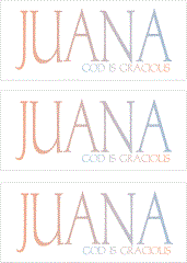A REWARD FOR DONATIONS -- FIRST NAMES: LETTER "J"