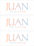 A REWARD FOR DONATIONS -- FIRST NAMES: LETTER "J"