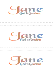 A REWARD FOR DONATIONS -- FIRST NAMES: LETTER "J"