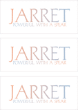 A REWARD FOR DONATIONS -- FIRST NAMES: LETTER "J"