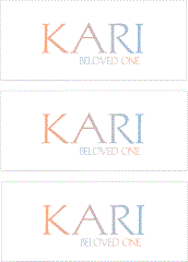 A REWARD FOR DONATIONS: FIRST NAME: LETTER "K"