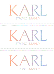 A REWARD FOR DONATIONS: FIRST NAME: LETTER "K"