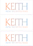 A REWARD FOR DONATIONS: FIRST NAME: LETTER "K"