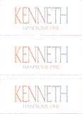 A REWARD FOR DONATIONS: FIRST NAME: LETTER "K"