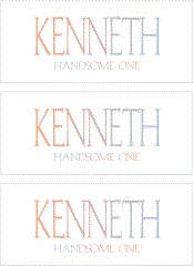 A REWARD FOR DONATIONS: FIRST NAME: LETTER "K"