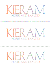 A REWARD FOR DONATIONS: FIRST NAME: LETTER "K"