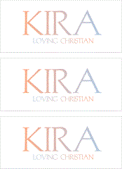 A REWARD FOR DONATIONS: FIRST NAME: LETTER "K"
