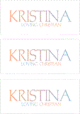 A REWARD FOR DONATIONS: FIRST NAME: LETTER "K"