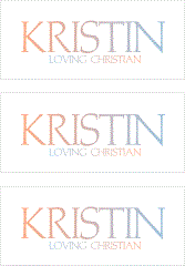A REWARD FOR DONATIONS: FIRST NAME: LETTER "K"