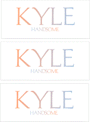A REWARD FOR DONATIONS: FIRST NAME: LETTER "K"