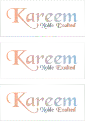 A REWARD FOR DONATIONS: FIRST NAME: LETTER "K"