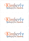 A REWARD FOR DONATIONS: FIRST NAME: LETTER "K"