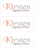 A REWARD FOR DONATIONS: FIRST NAME: LETTER "K"