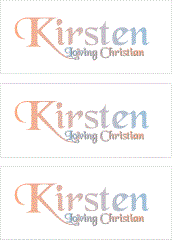 A REWARD FOR DONATIONS: FIRST NAME: LETTER "K"