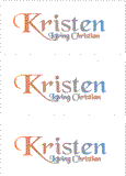 A REWARD FOR DONATIONS: FIRST NAME: LETTER "K"