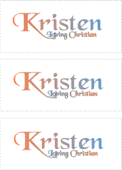 A REWARD FOR DONATIONS: FIRST NAME: LETTER "K"