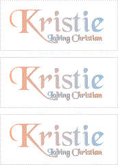 A REWARD FOR DONATIONS: FIRST NAME: LETTER "K"