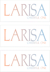 A REWARD FOR DONATIONS -- FIRST NAMES: FEMALE "L"