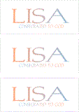 A REWARD FOR DONATIONS -- FIRST NAMES: FEMALE "L"