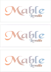 REWARD FOR DONATIONS -- FIRST NAMES: FEMALE "M"