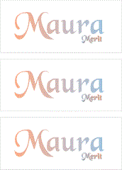 REWARD FOR DONATIONS -- FIRST NAMES: FEMALE "M"