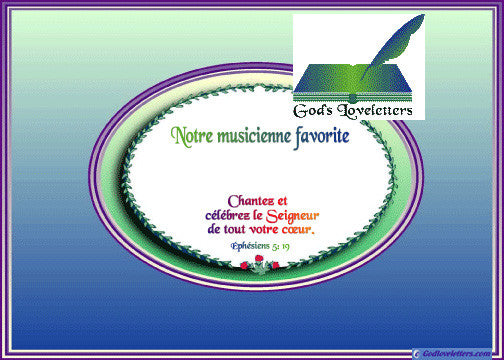 A GOD LOVE LETTER:  MUSIC TEACHER
