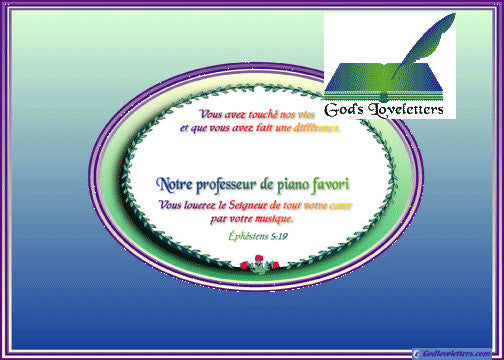 A GOD LOVE LETTER:  MUSIC TEACHER