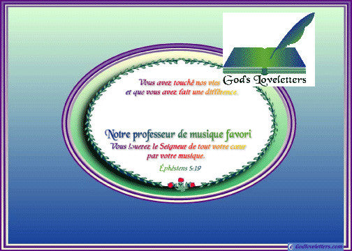 A GOD LOVE LETTER:  MUSIC TEACHER