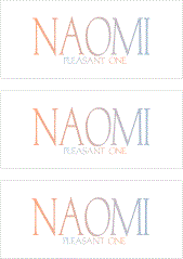 A REWARD FOR DONATIONS: FIRST NAME: LETTER "N"