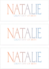 A REWARD FOR DONATIONS: FIRST NAME: LETTER "N"